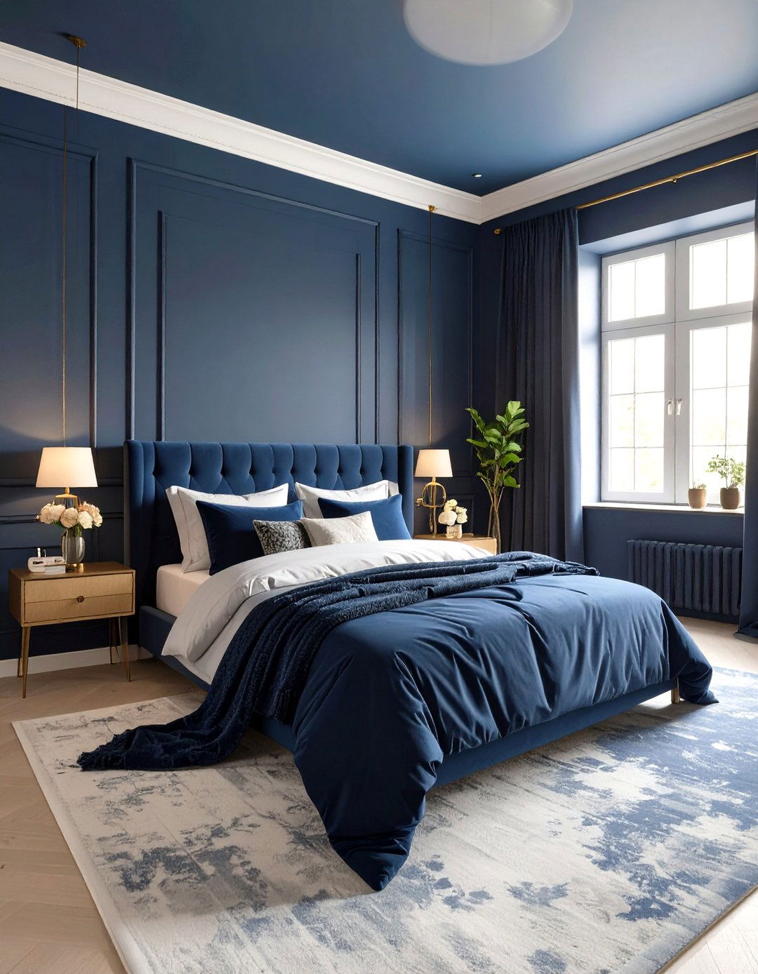 The Moody and Dramatic Navy Bedroom - 30 navy bedroom ideas