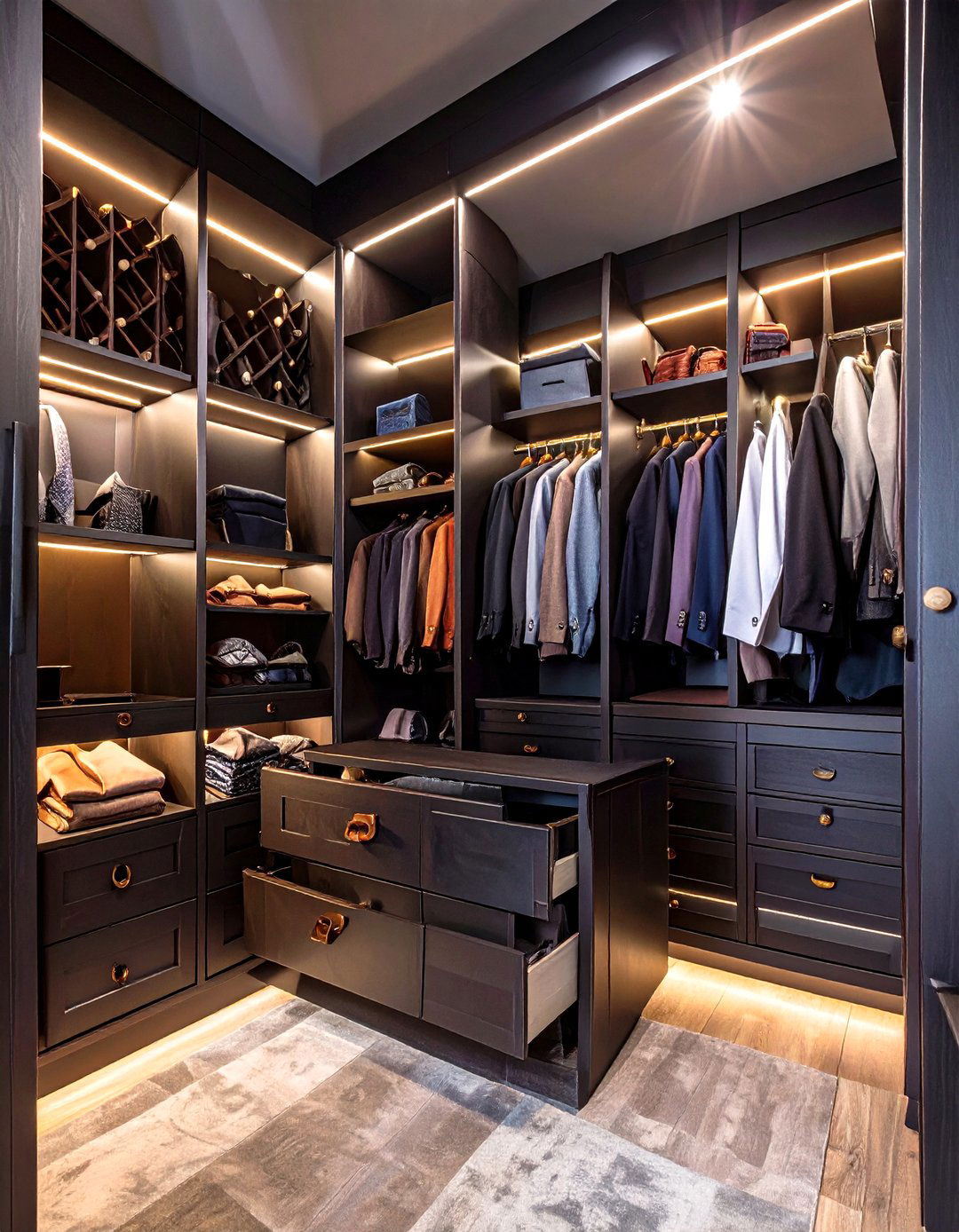 The Moody and Masculine Wardrobe - 30 closet by design reviews ideas