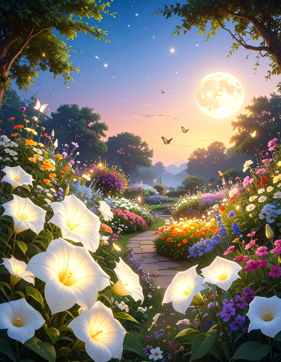 The Moon Garden for Moths and Butterflies - 30 butterfly garden ideas