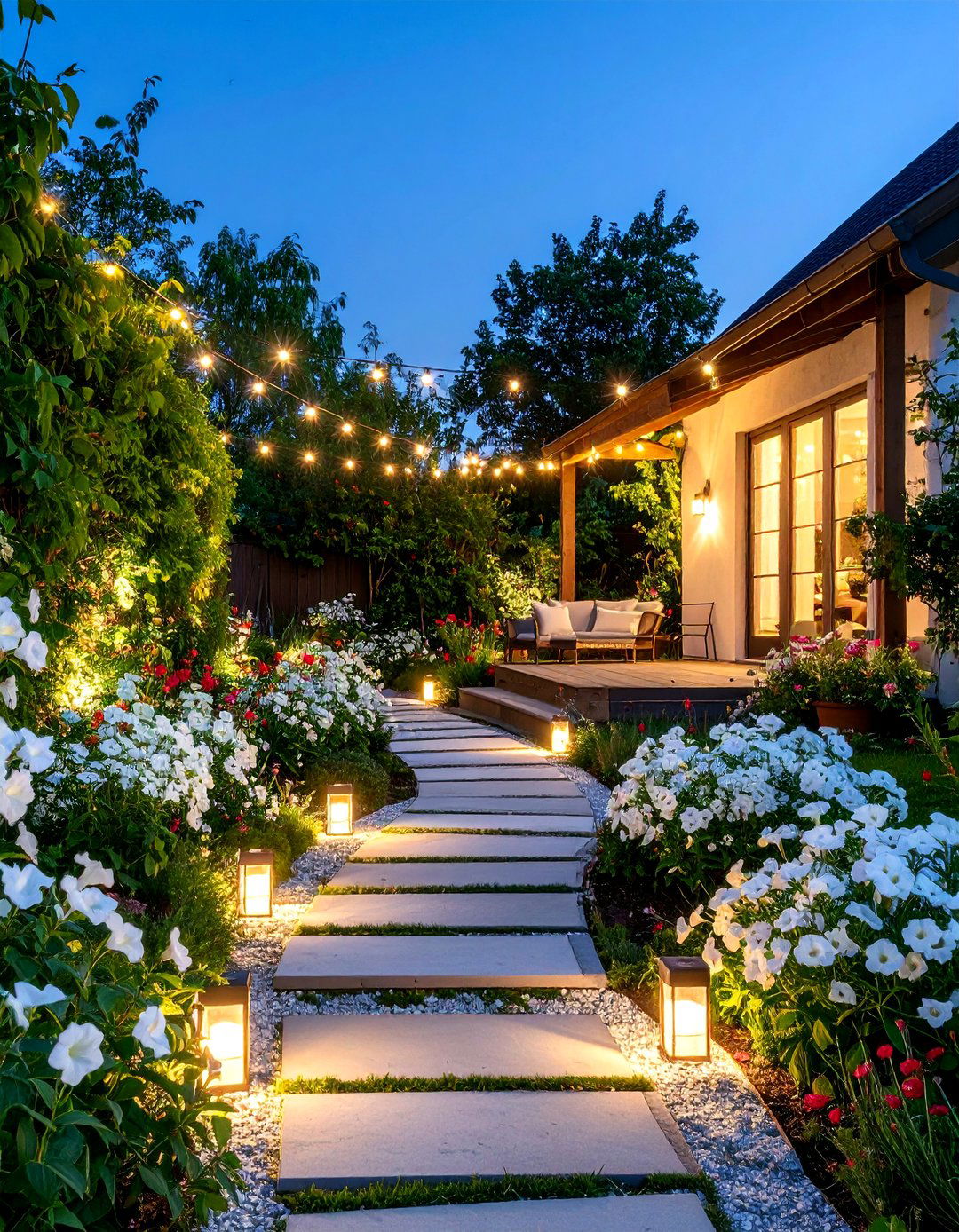 The Moonlight Garden for Evening Enjoyment - 30 backyard landscape ideas