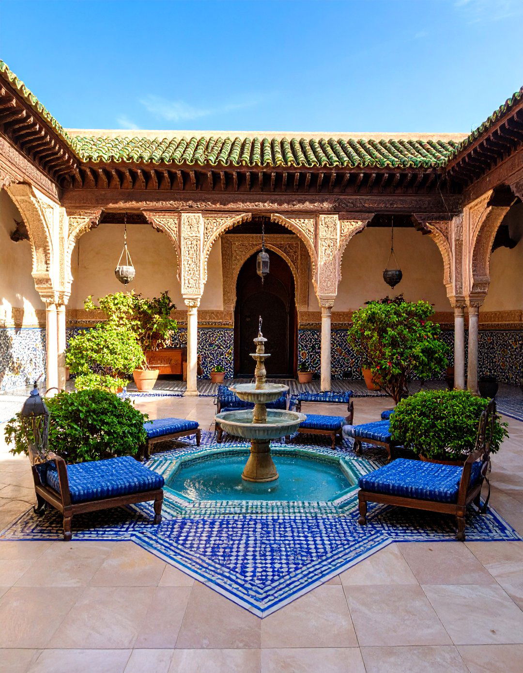 The Moroccan Courtyard Riad - 30 extension patio roof ideas