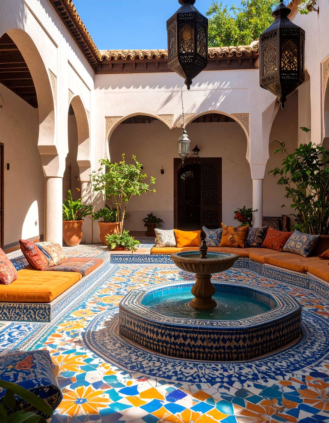 The Moroccan Inspired Courtyard - 30 deck and patio ideas