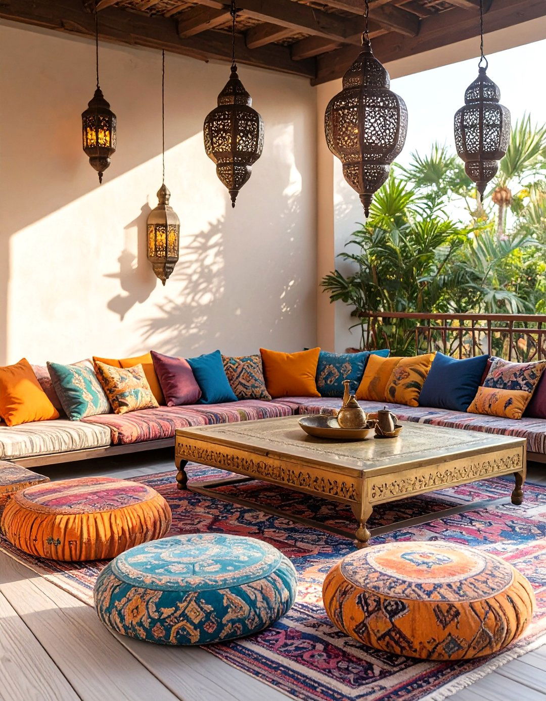 The Moroccan Inspired Kasbah Deck Layout - 30 deck furniture layout ideas