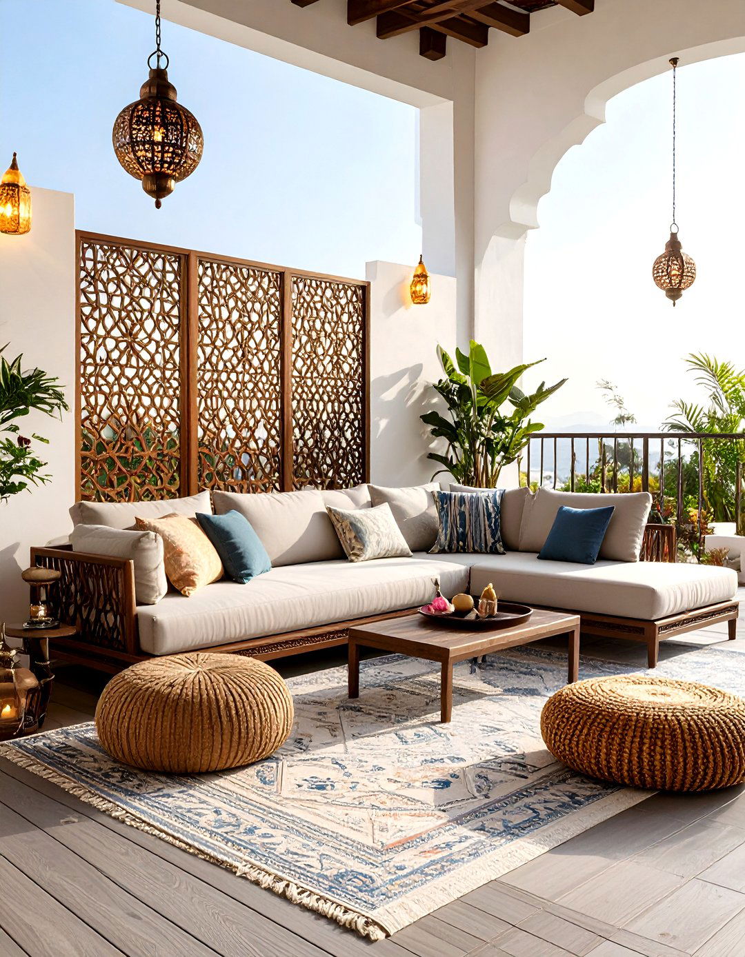 The Moroccan Inspired Laser Cut Screen - 30 deck privacy screen ideas