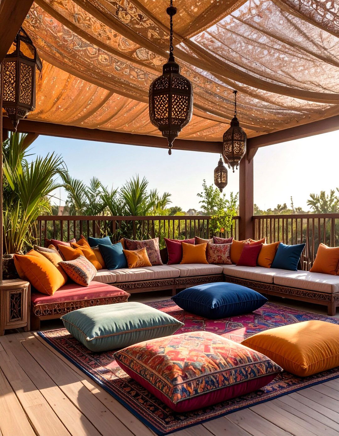 The Moroccan Lounge Roof - 30 deck roof ideas
