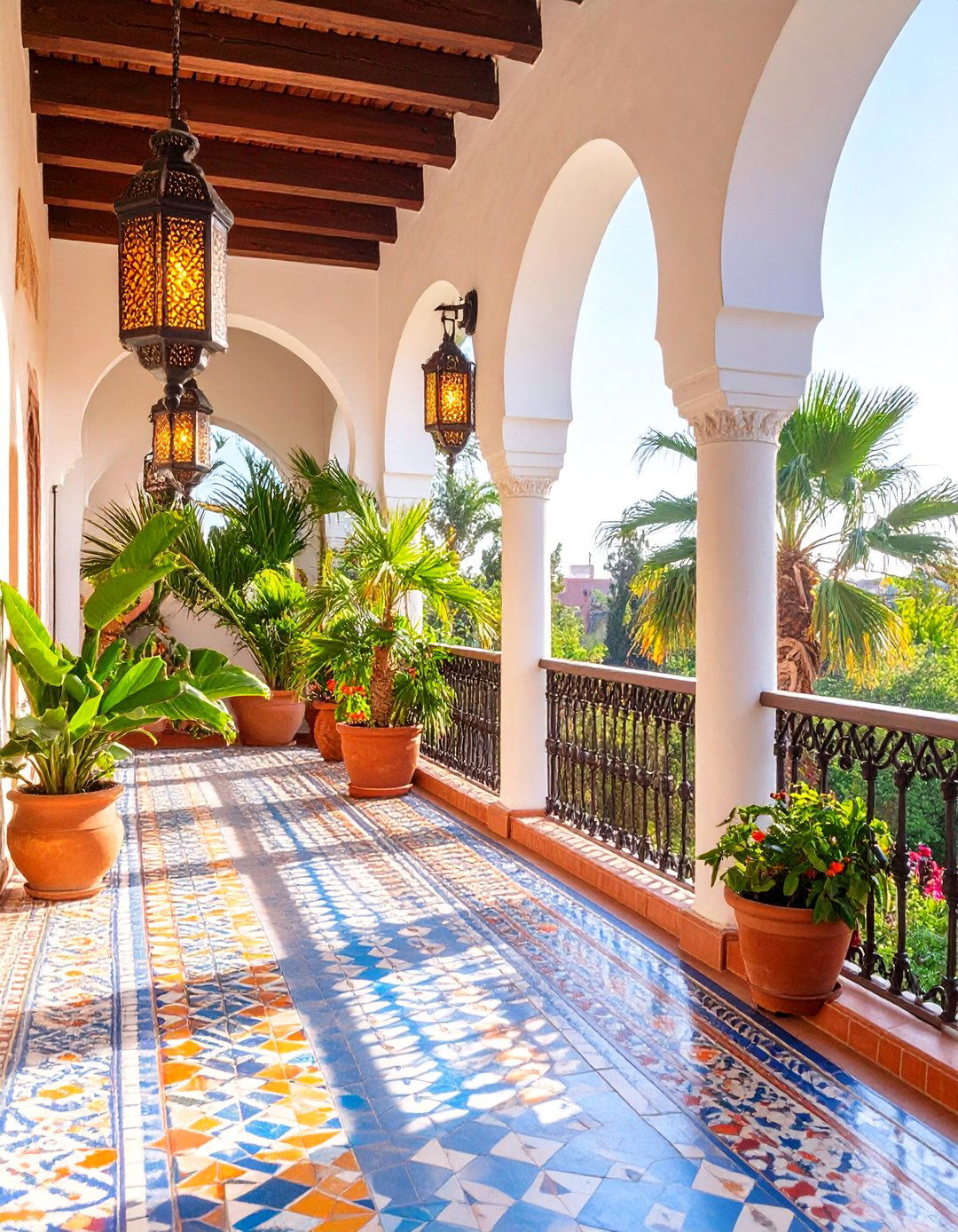 The Moroccan Riad Balcony Garden - 30 balcony garden ideas
