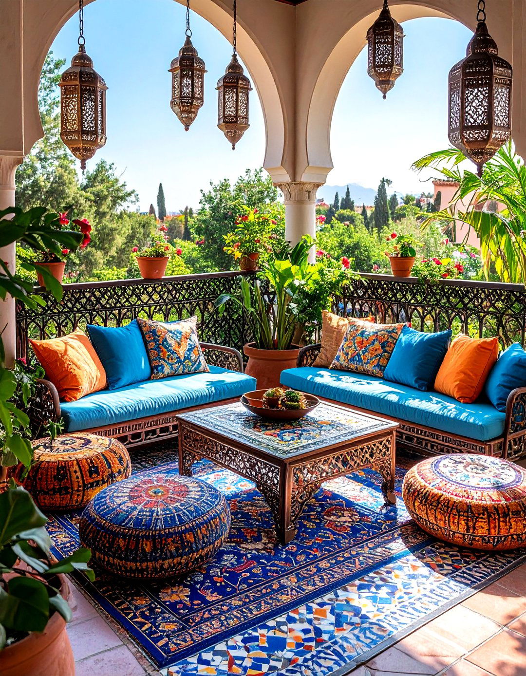 The Moroccan Riad Balcony Garden - 30 ai balcony garden design ideas