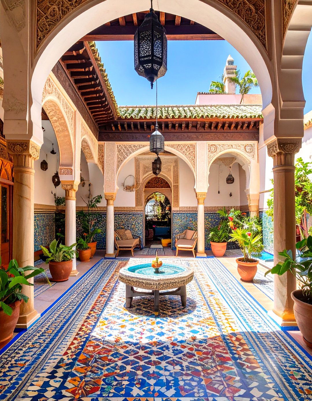 The Moroccan Riad Courtyard - 30 attached covered patio ideas