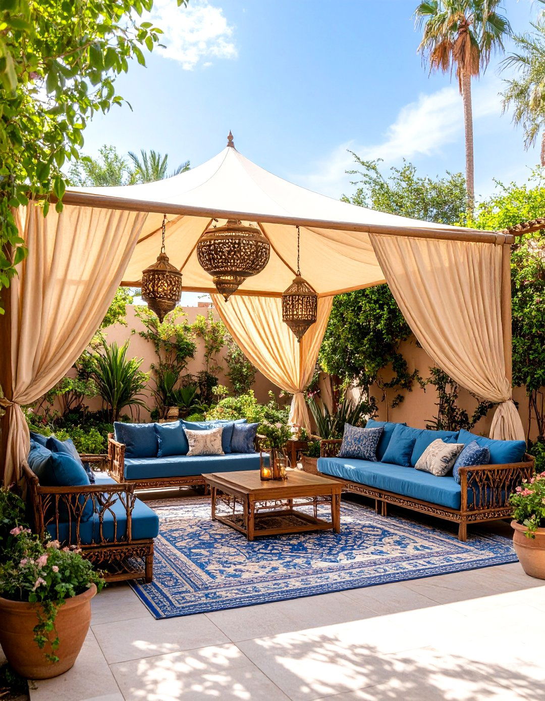 The Moroccan Riad Courtyard - 30 backyard canopy ideas