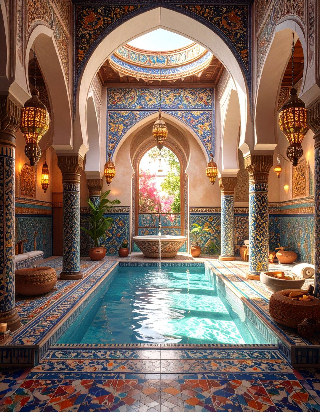 The Moroccan Riad Hammam - 30 ai spa bathroom design ideas