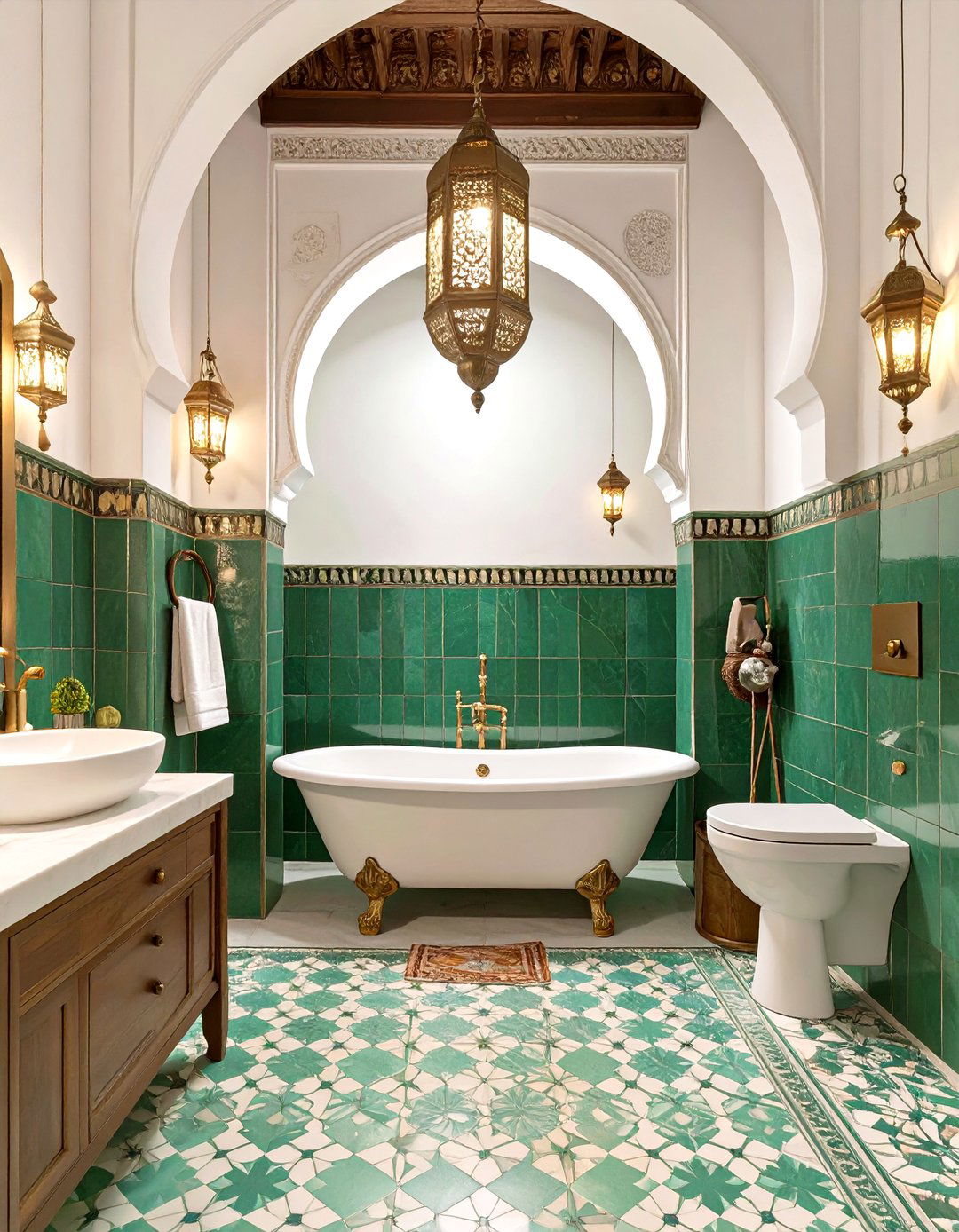The Moroccan Riad Inspired Bathroom - 30 mediterranean interior design ideas