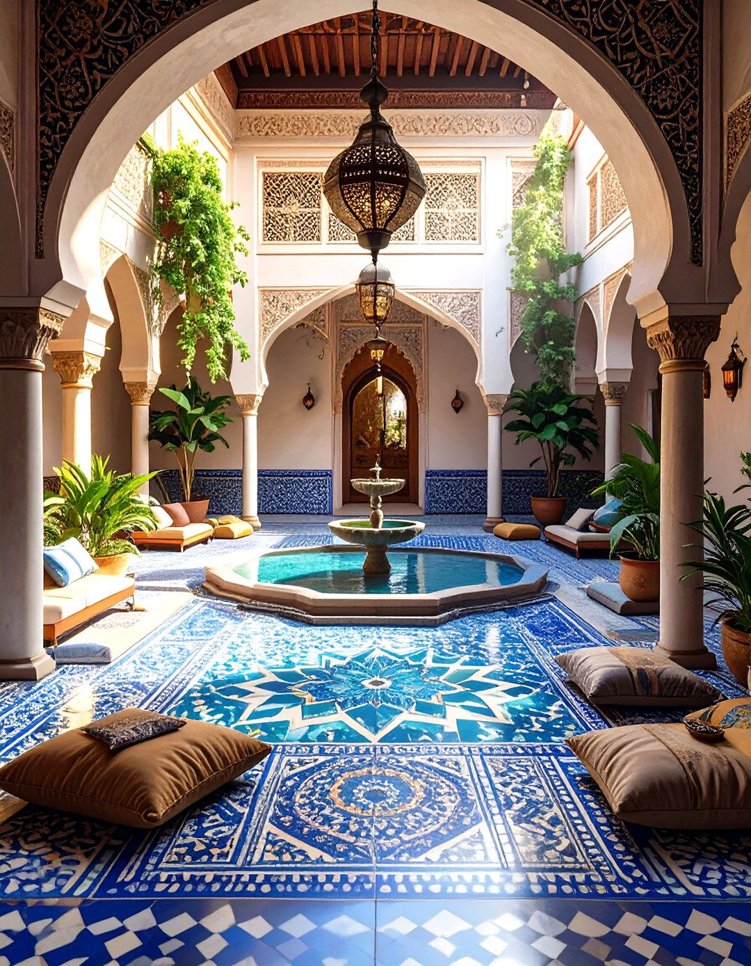 The Moroccan Riad Inspired Courtyard - 30 no grass backyard ideas