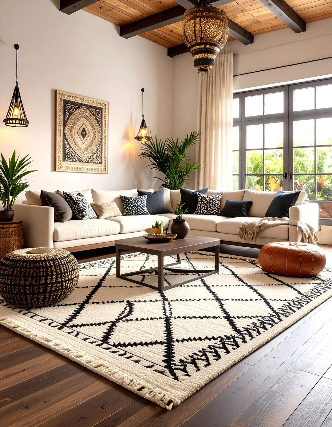 The Moroccan Rug Theme - 30 living room rug ideas