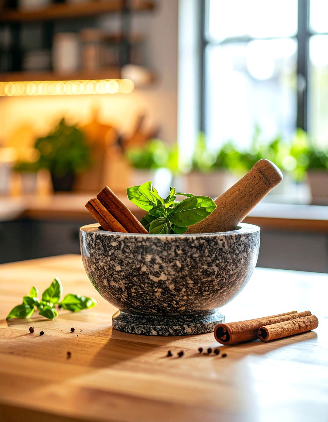 The Mortar and Pestle Set - 30 kitchen island centerpiece ideas