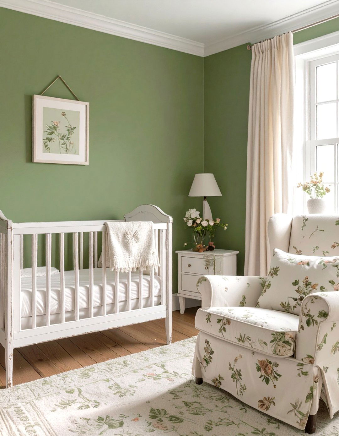 The Moss Green Cottage Nursery - 30 green nursery ideas