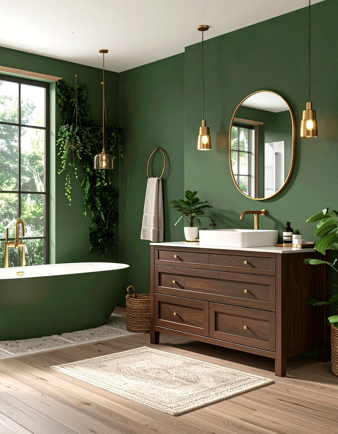 The Mossy Green Bathroom - 30 earthy bathroom ideas