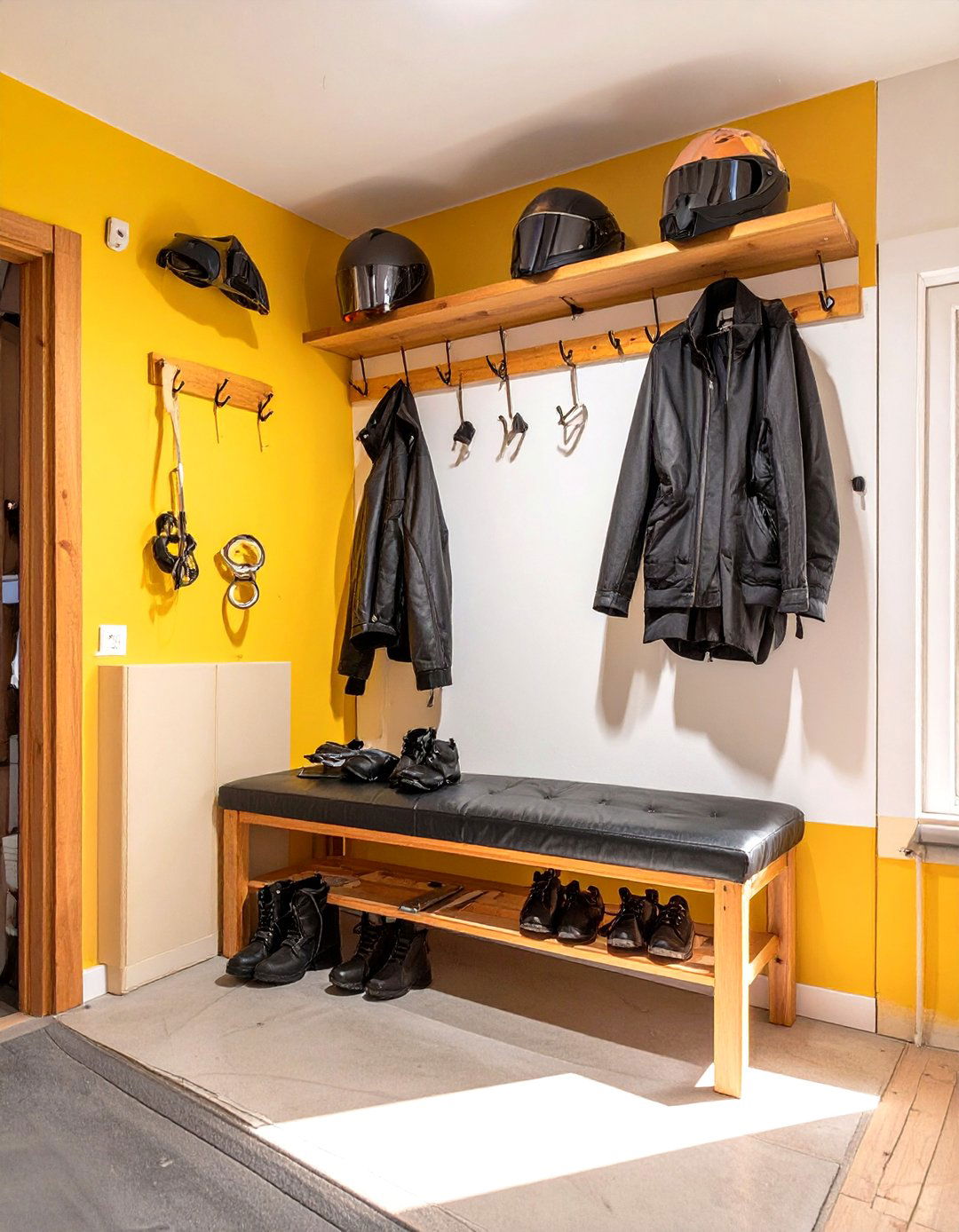 The Motorcycle Gear and Prep Station Man Cave - 30 tiny small man cave ideas