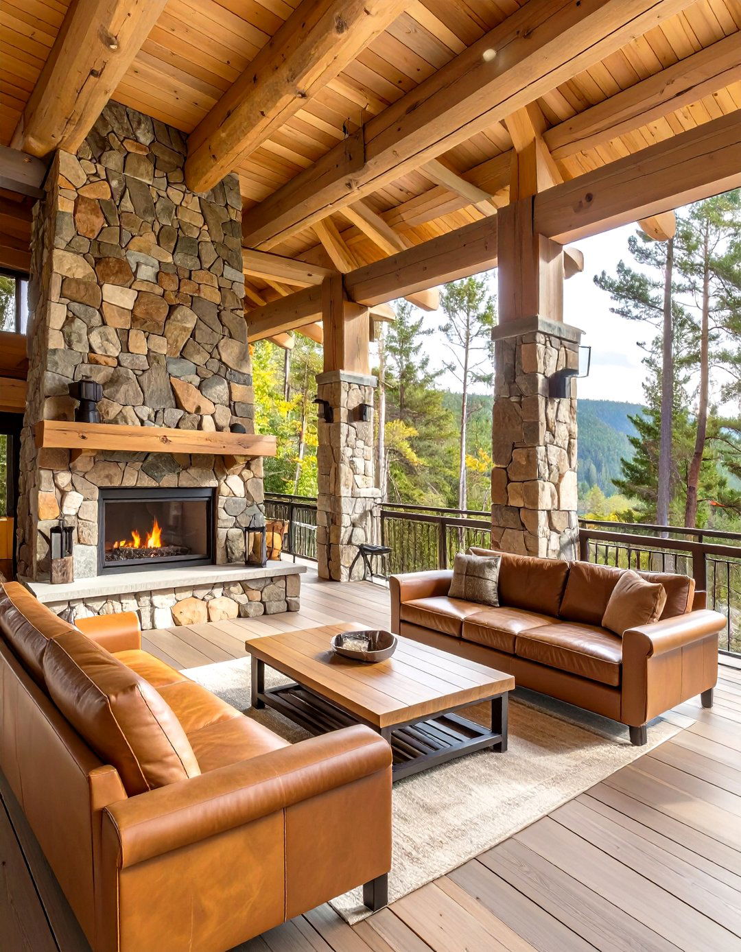 The Mountain Lodge Deck - 30 covered patio extension ideas