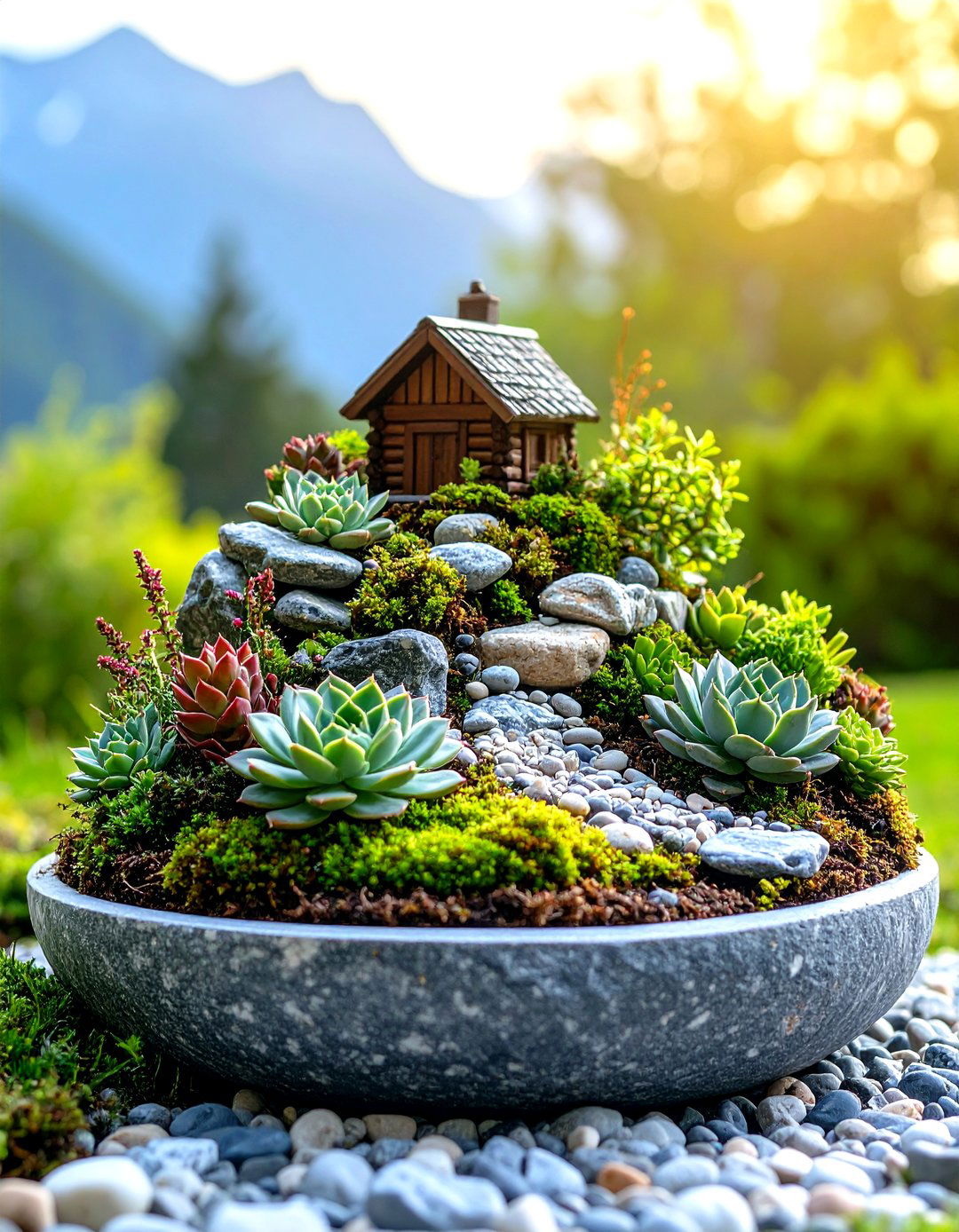 The Mountain Summit Fairy Garden - 30 fairy garden ideas landscaping