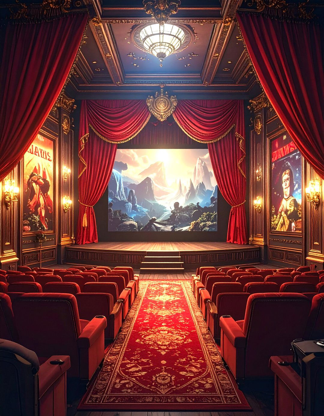 The Movie Buffs Home Theater Wall - 30 man cave wall ideas