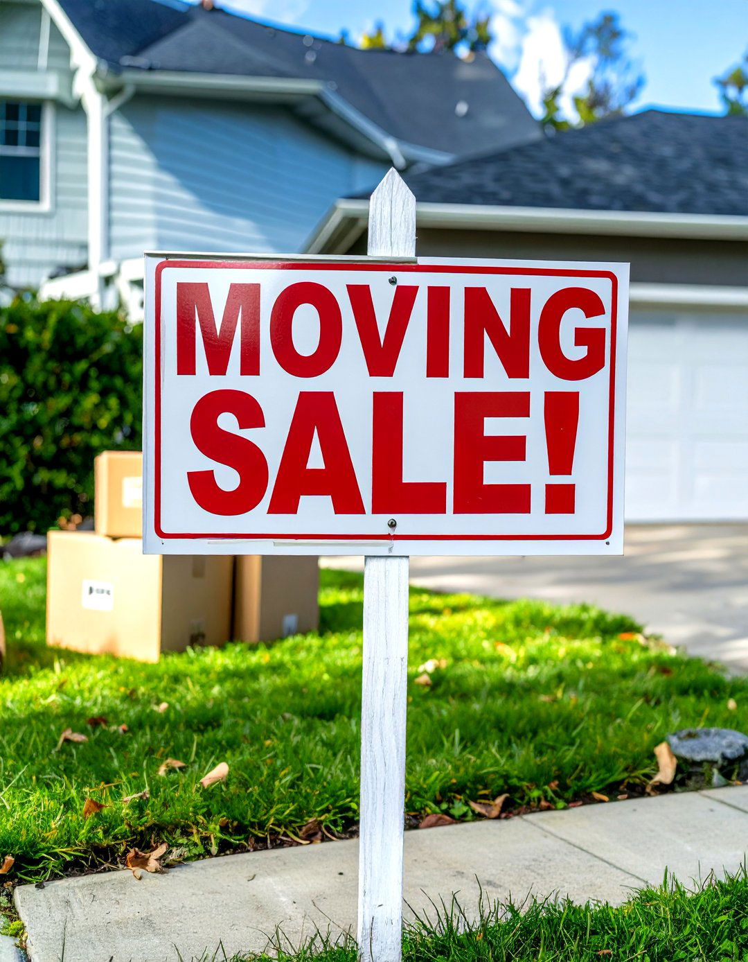 The Moving Sale Clear Out Sign - 30 garage sale sign ideas