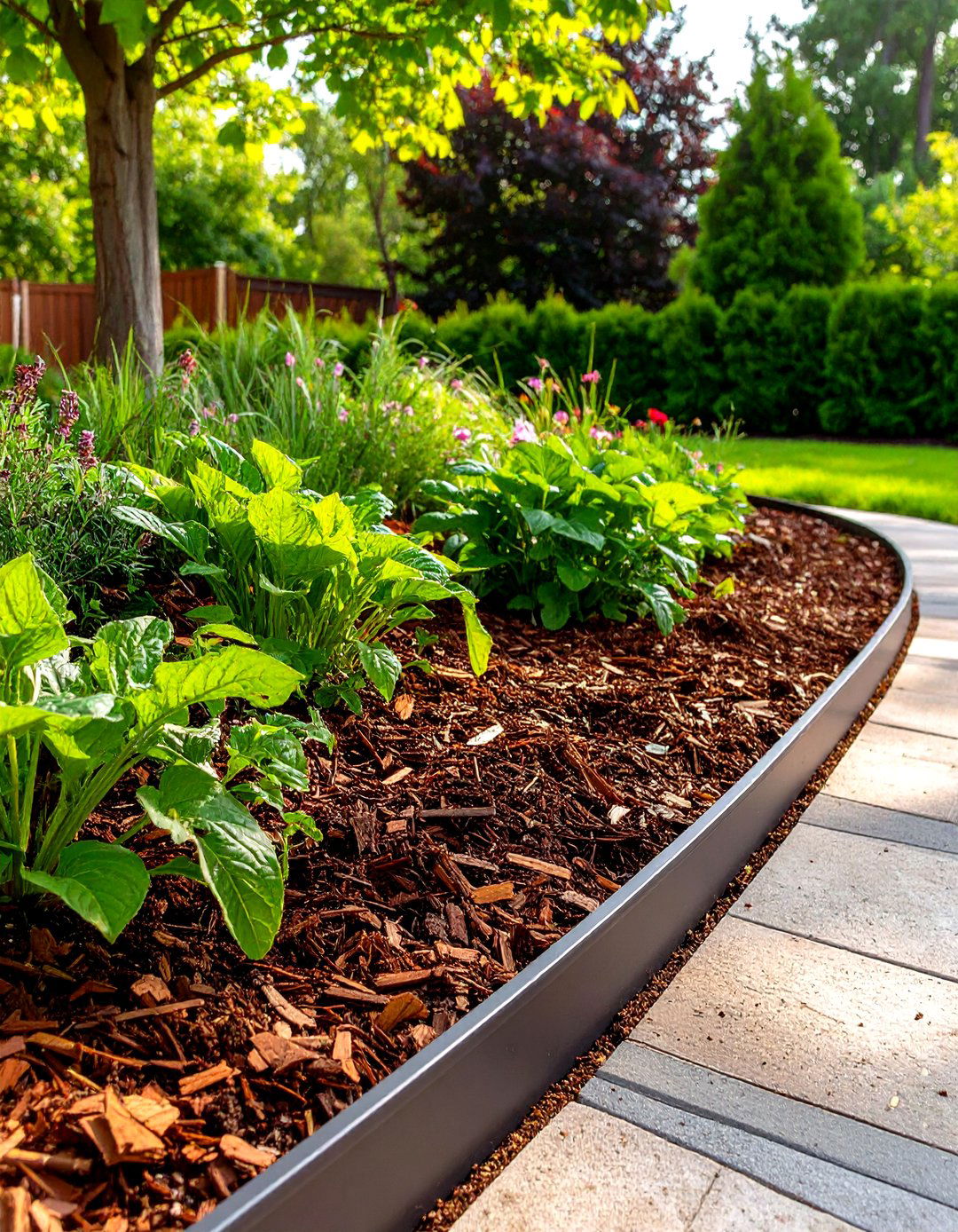 The Mulch Based Garden Bed - 30 low maintenance landscaping ideas