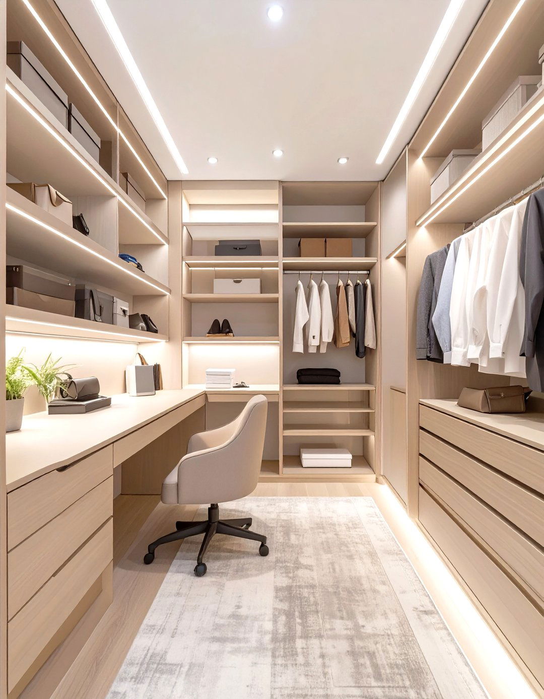 The Multi Functional Closet and Office - 30 master bedroom closet ideas