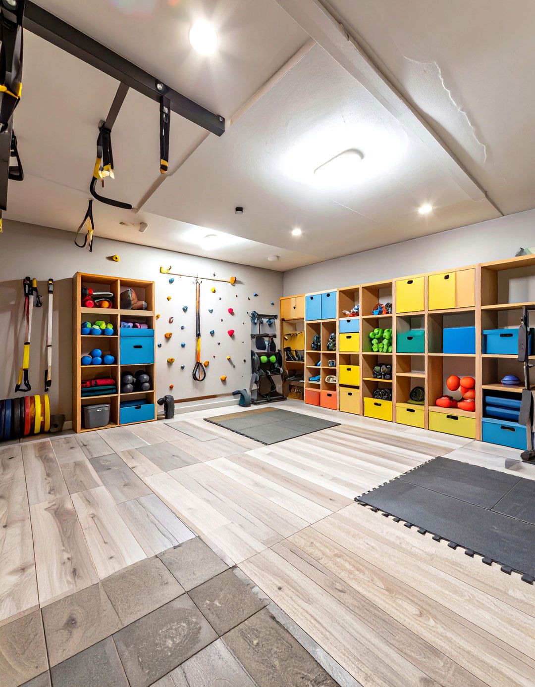 The Multi Functional Family Fitness Basement Gym - 30 basement home gym ideas