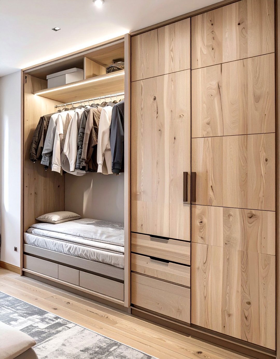 The Multi Functional Wardrobe Room Divider - 30 bedroom wardrobe design ideas