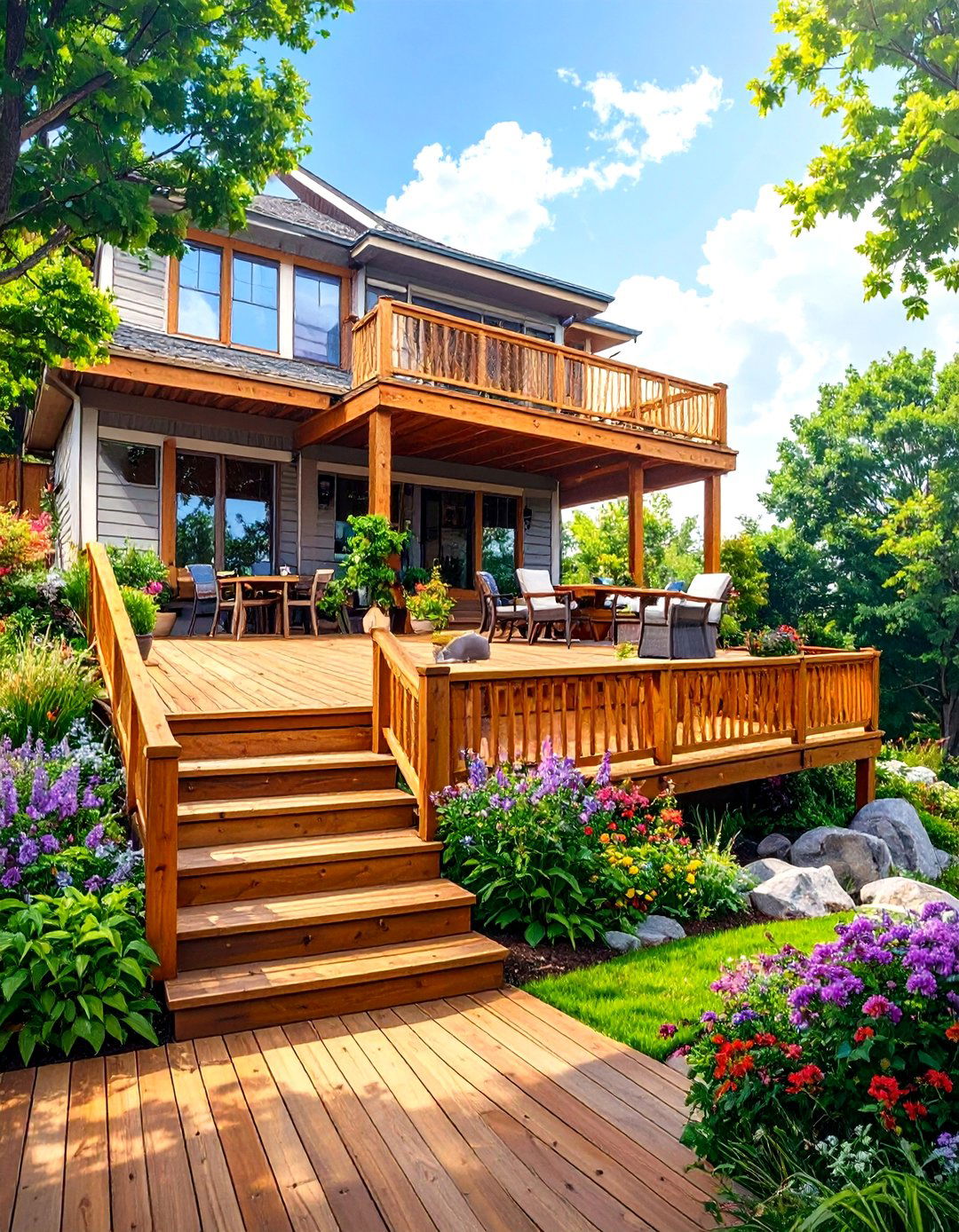 The Multi Level Backyard Deck - 30 deck ideas for backyard