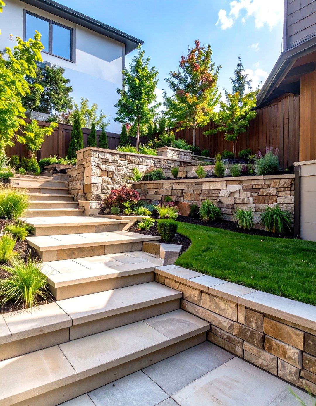 The Multi Level Backyard Design - 30 cool backyard ideas