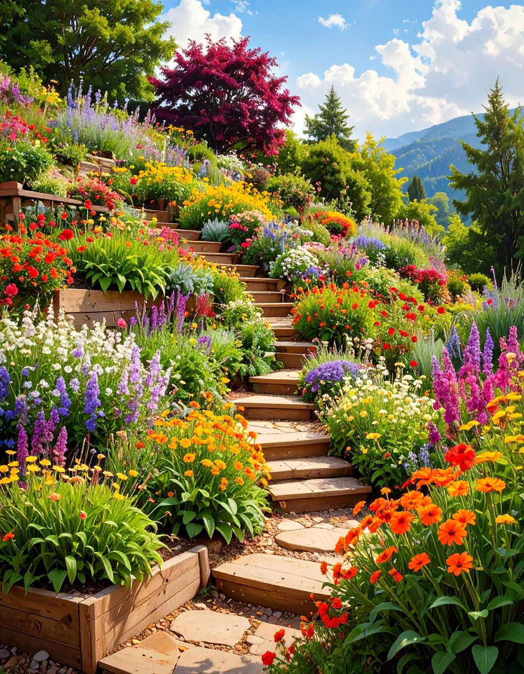 The Multi Level Cascading Raised Garden - 30 ai raised garden design ideas