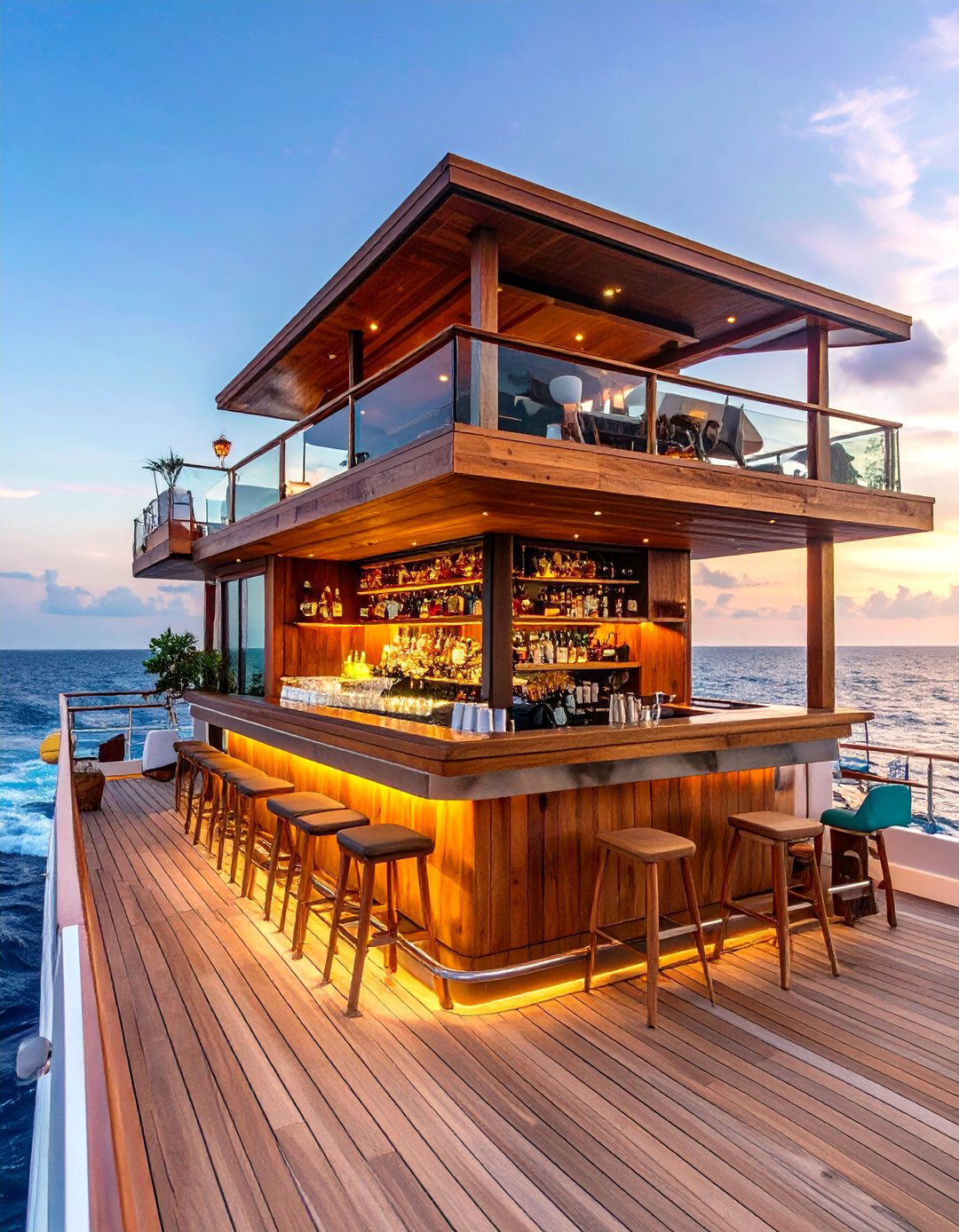 The Multi Level Deck Bar - 30 deck bar ideas