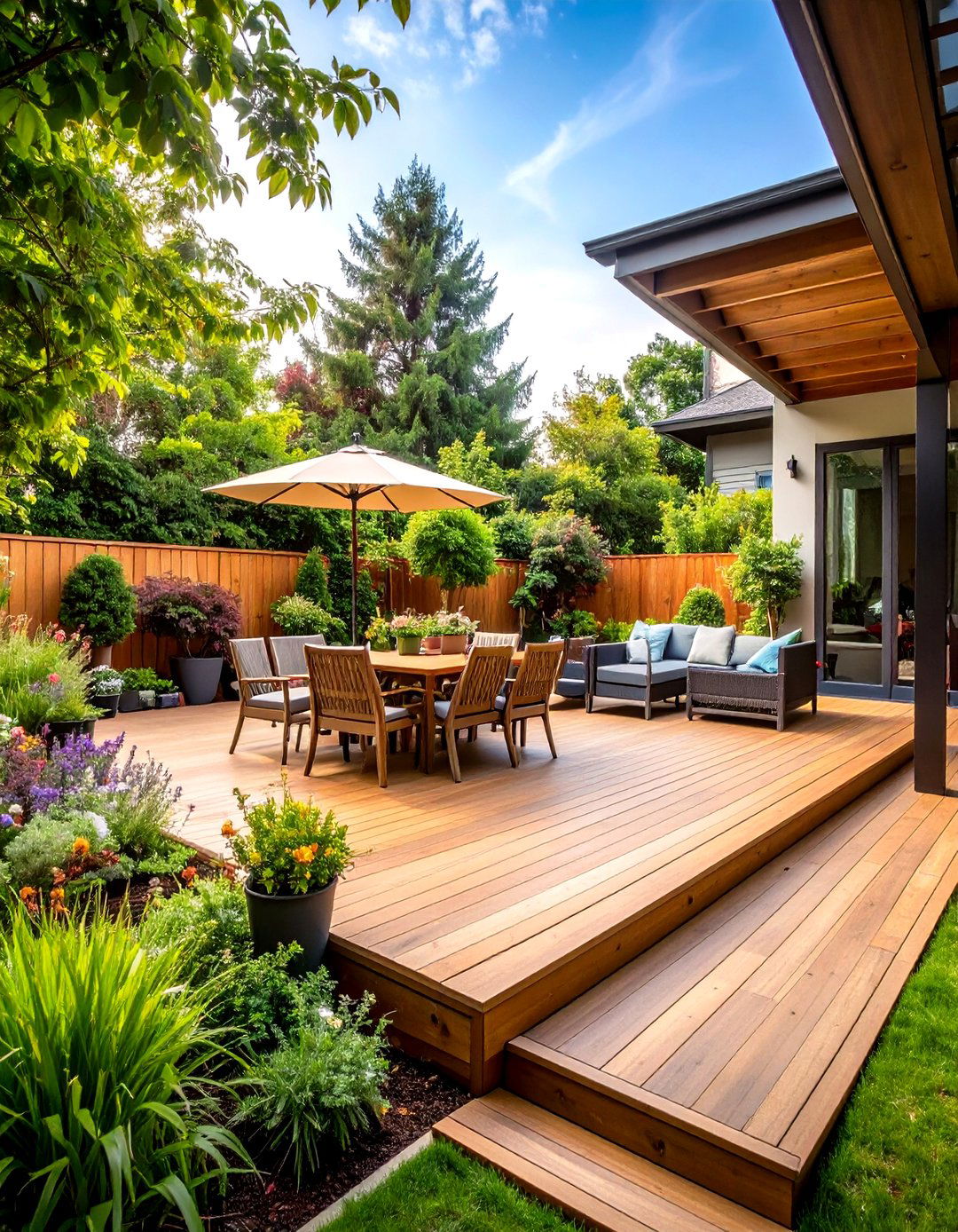 The Multi Level Deck and Patio - 30 landscaping backyard ideas