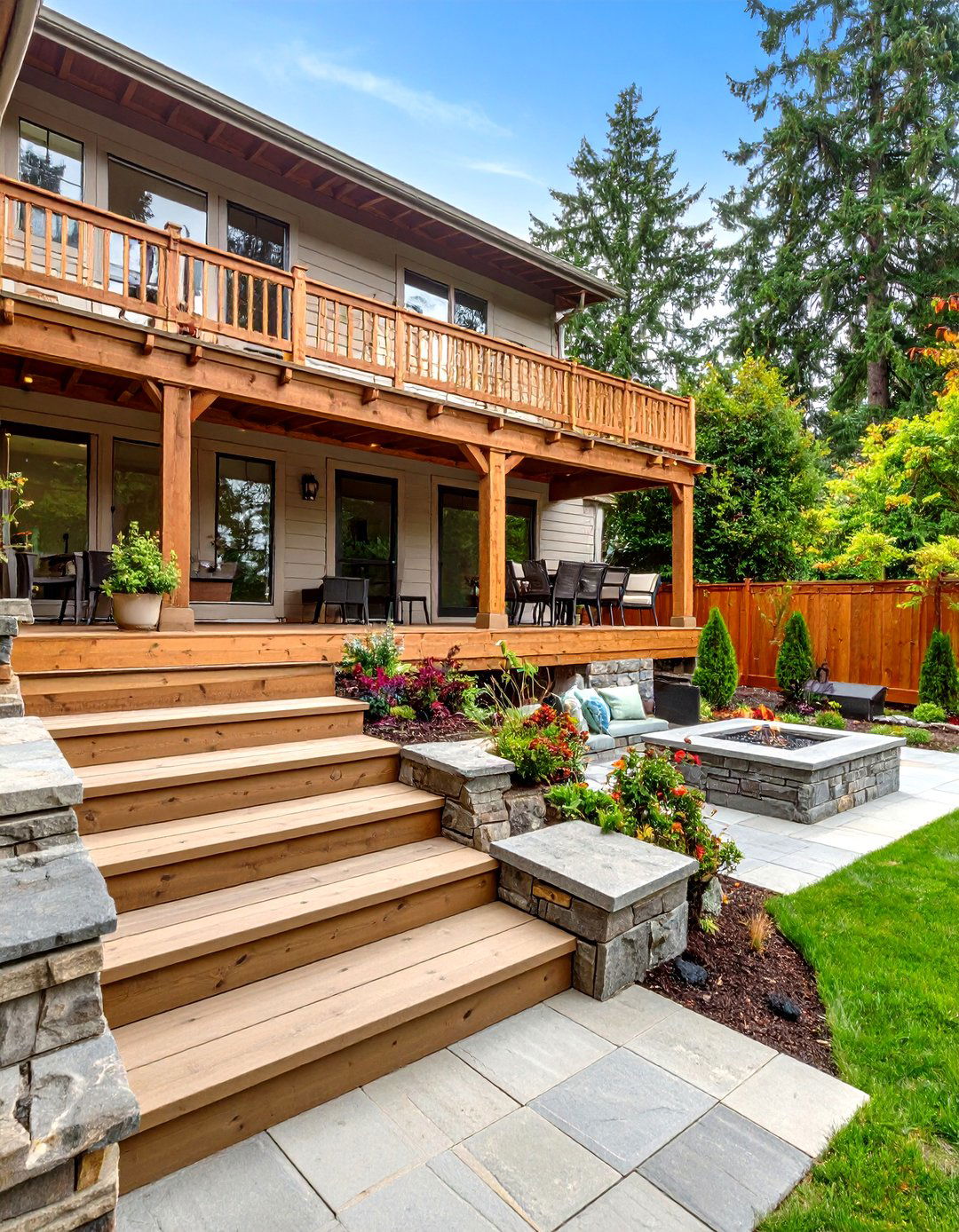 The Multi Level Deck and Patio Combination - 30 backyard landscape ideas