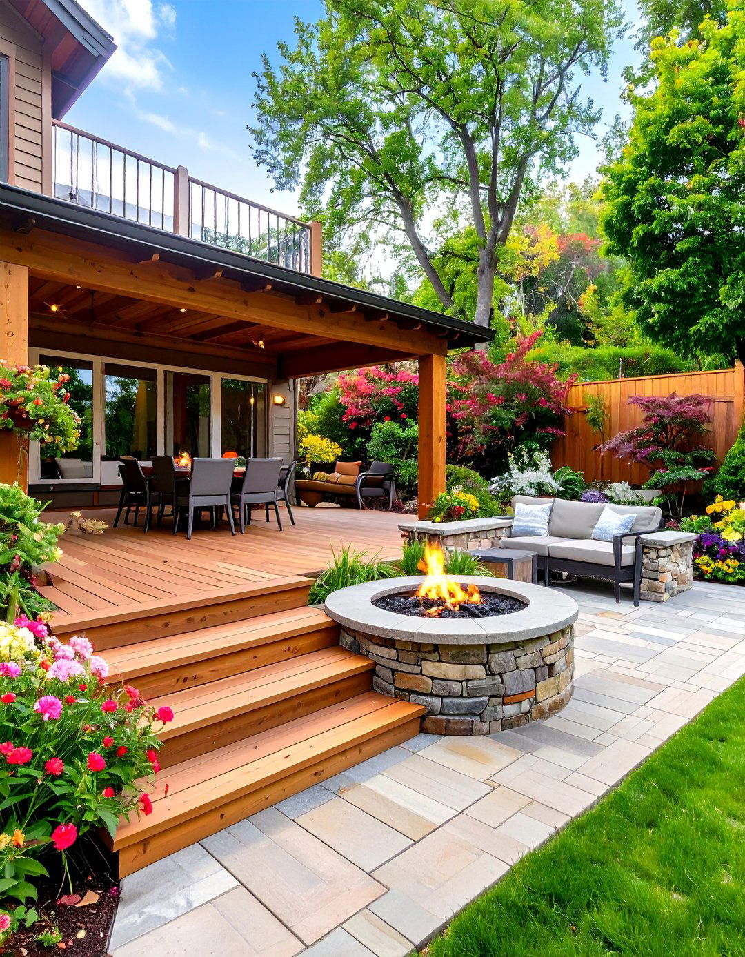 The Multi Level Deck and Patio Combination - 30 backyard hardscape ideas