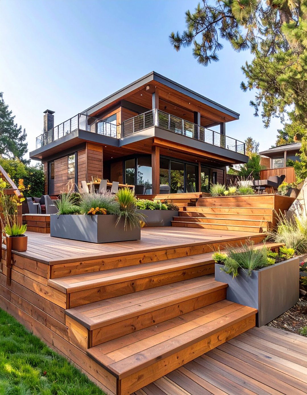 The Multi Level Deck for Sloped Yards - 30 modern deck ideas