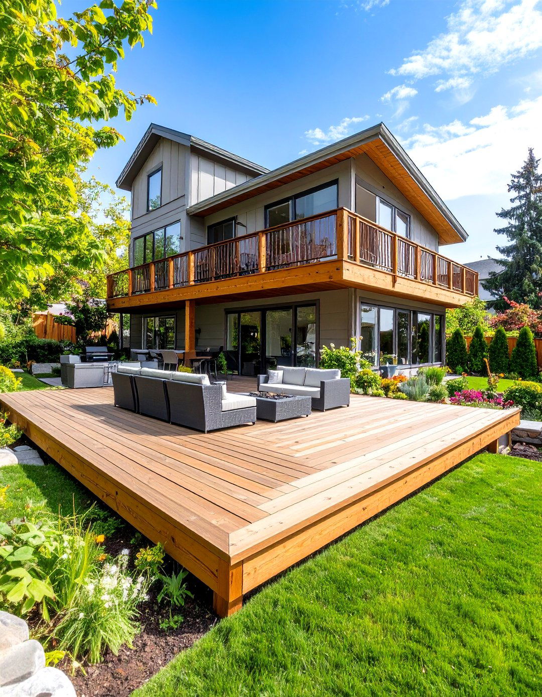 The Multi Level Entertainment Deck - 30 ai deck design ideas