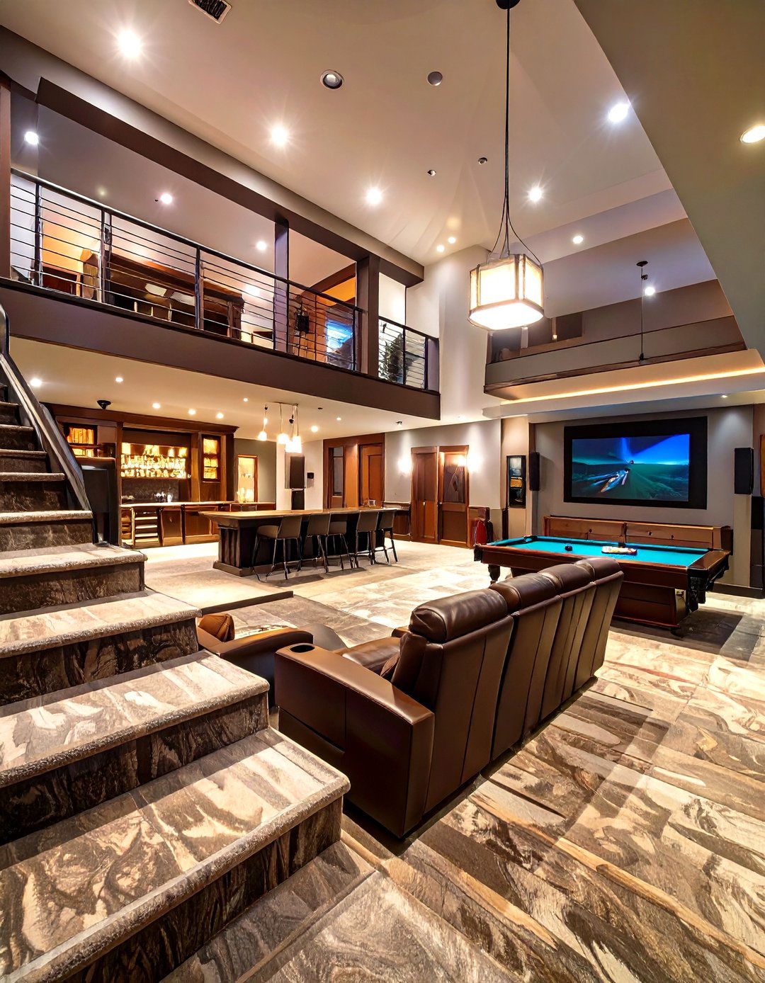 The Multi Level Entertainment Hub - 30 home theater design ideas