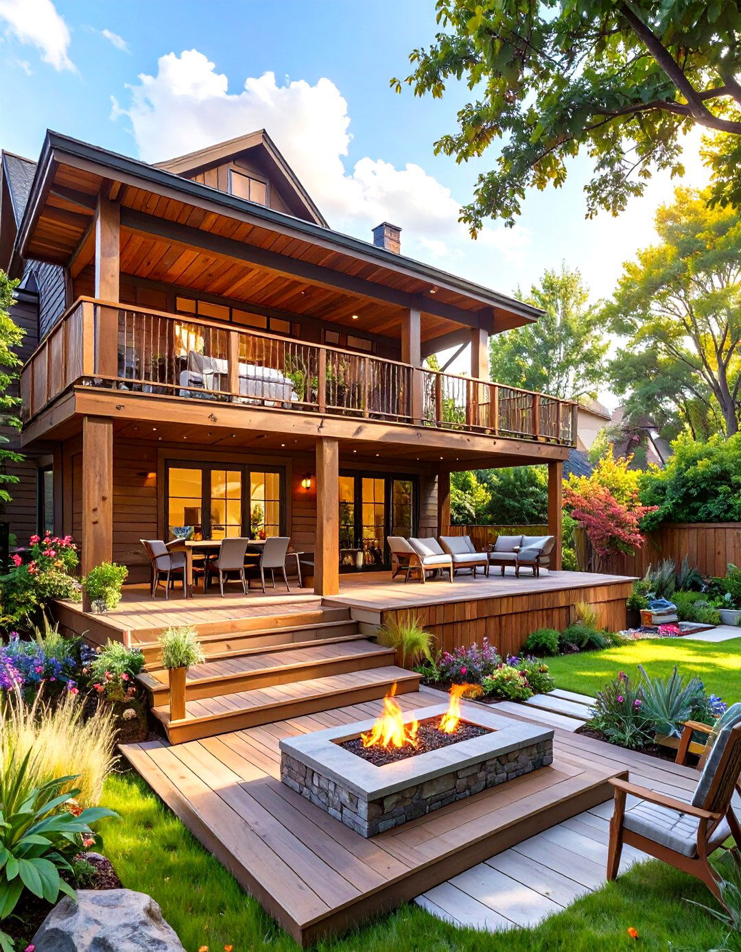 The Multi Level Entertainment Zone - 30 elevated deck ideas