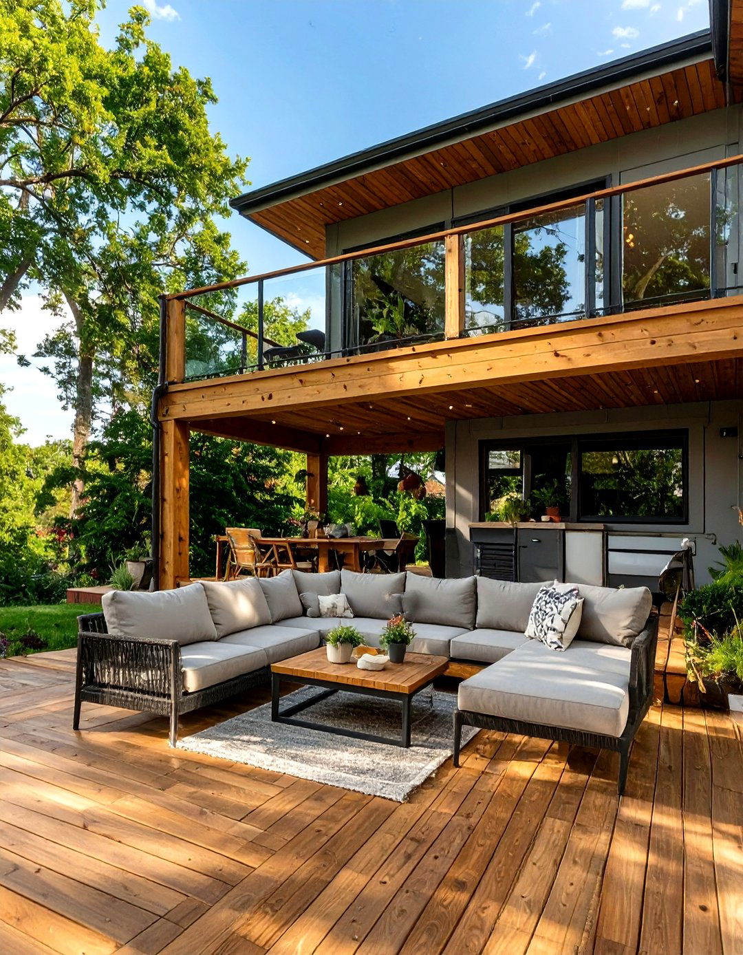 The Multi Level Lounging Deck - 30 diy camper deck ideas