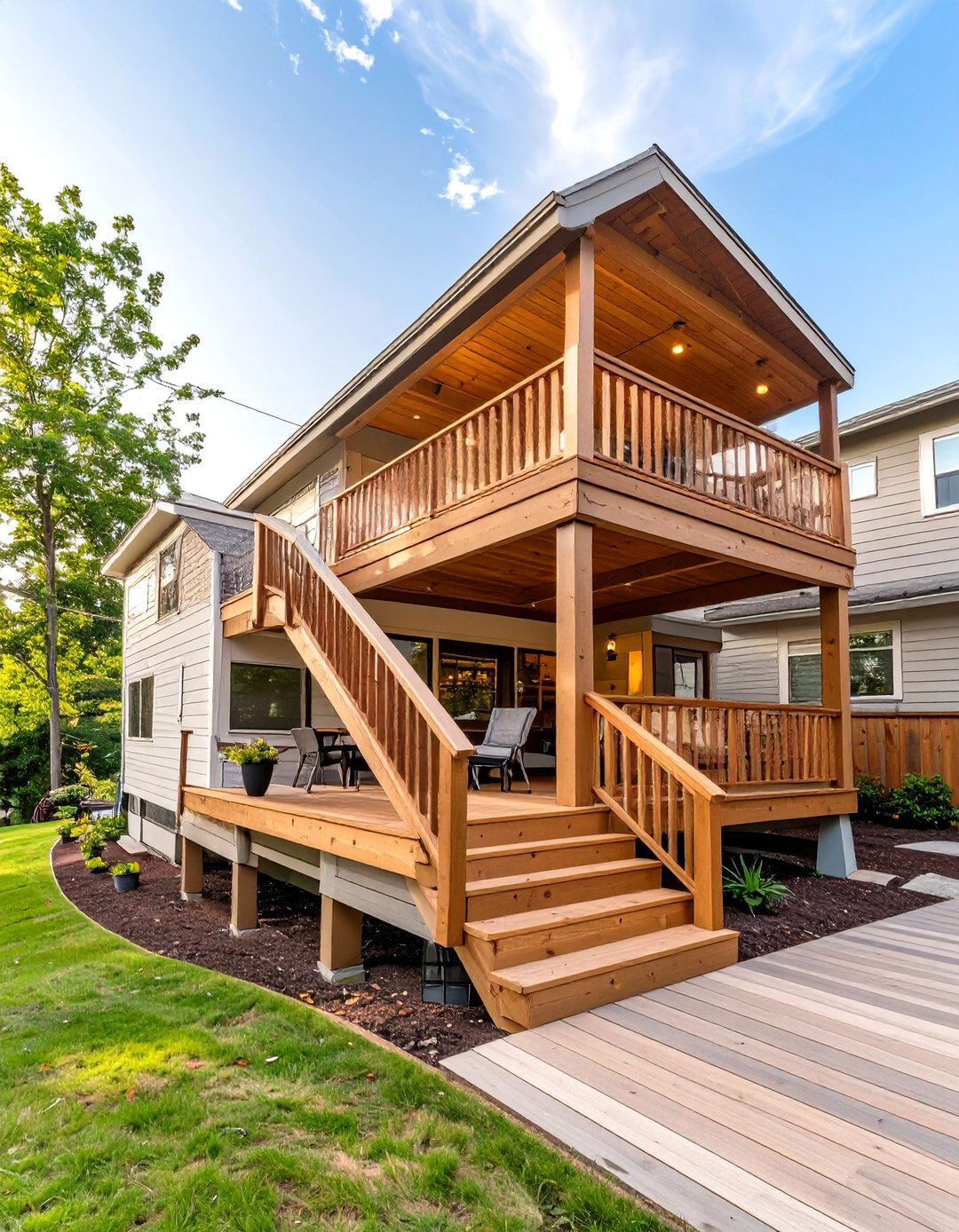 The Multi Level Porch - 30 mobile home front porch ideas