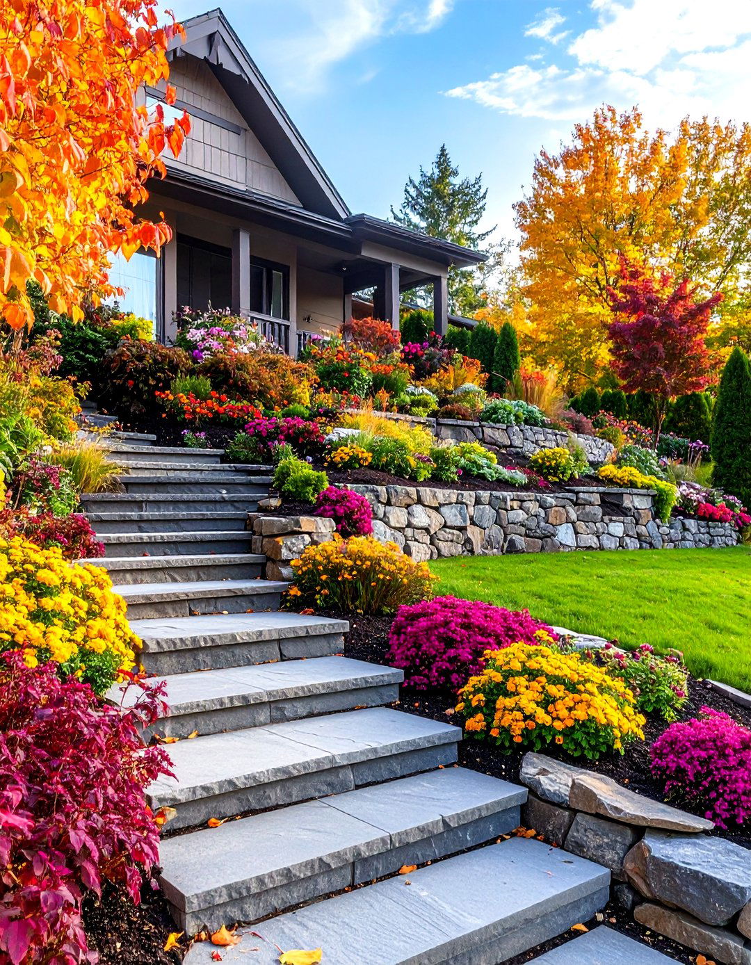 The Multi Level Terraced Garden - 30 landscaping ideas front yard