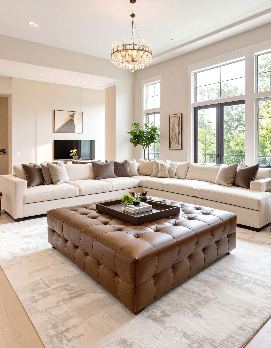 The Multi Purpose Ottoman - 30 how to design a living room with large furniture ideas