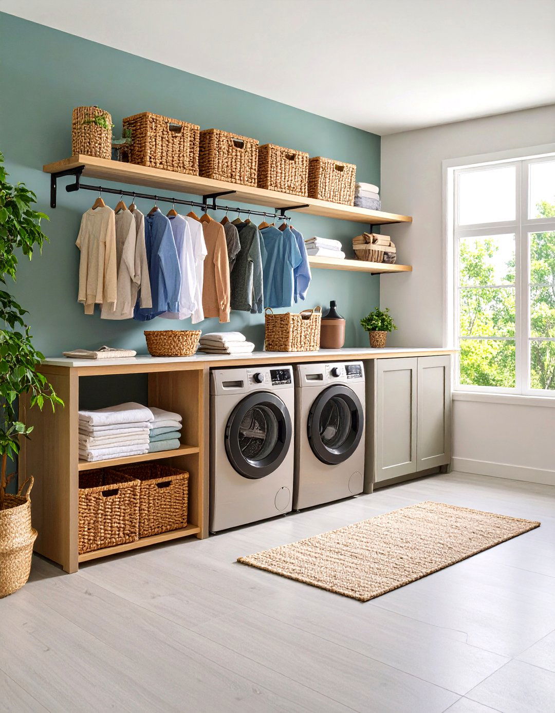 The Multi Rod Wall Mounted Laundry Room System - 30 laundry room drying rack ideas