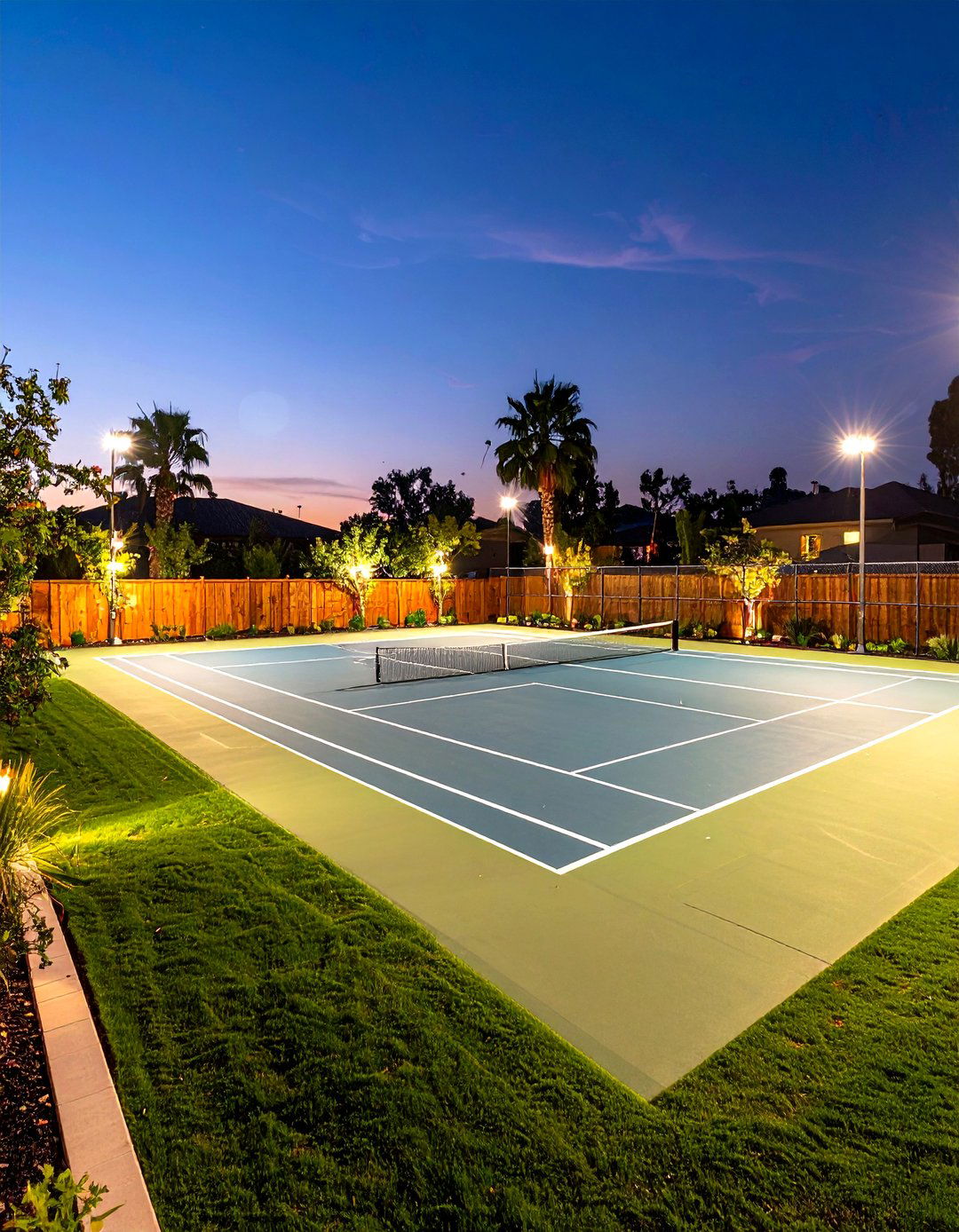 The Multi Sport Court for Active Families - 30 large backyard landscaping ideas