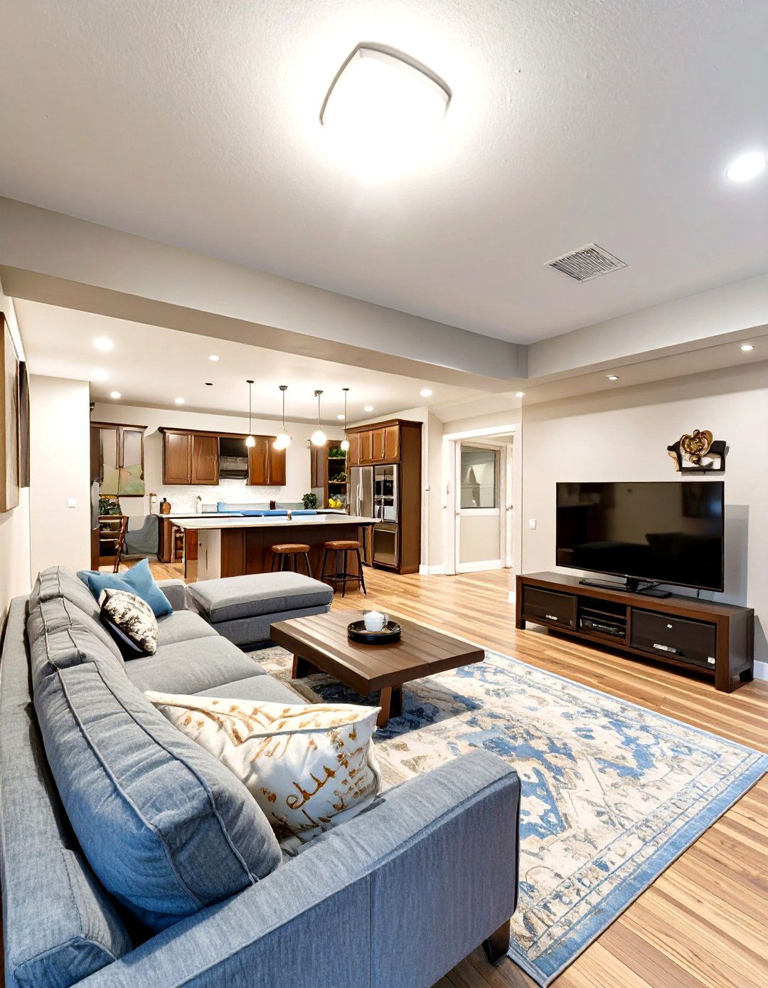 The Multi Zone Open Concept Space - 30 basement remodeling ideas