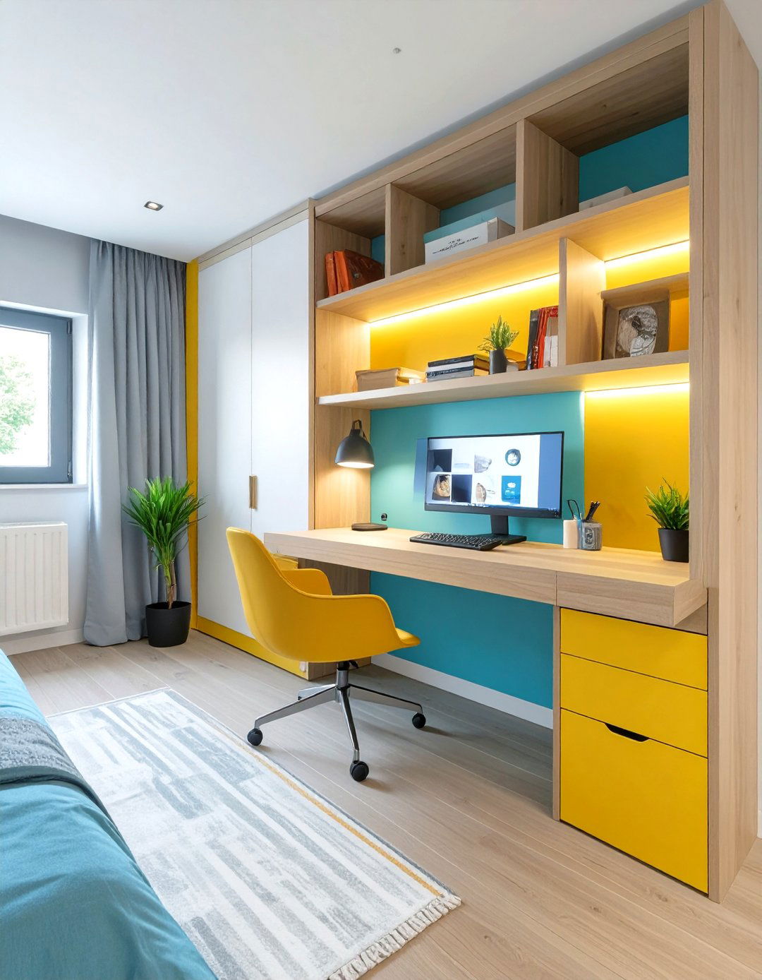 The Murphy Bed Office - 30 creative small office interior design ideas