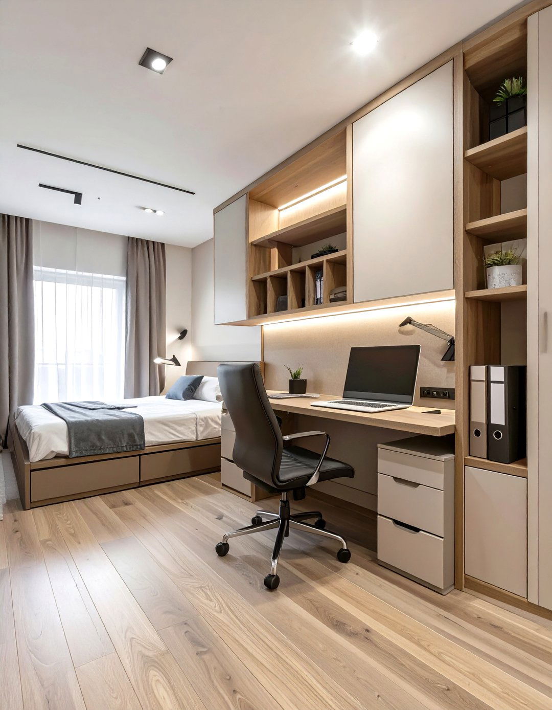The Murphy Bed Small Office Combination - 30 modern small office interior design ideas