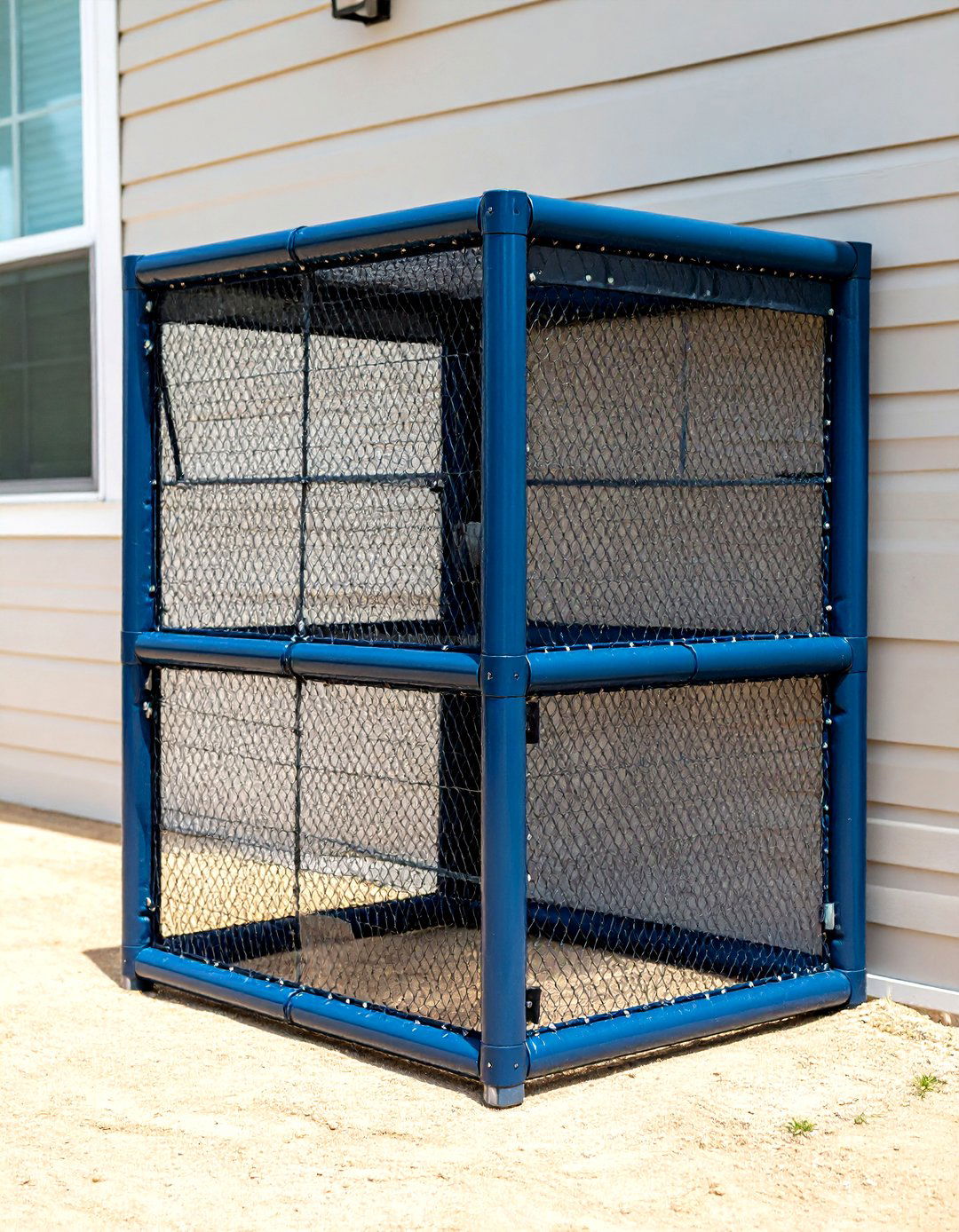The Murphy Bed Style Fold Down Batting Cage - 30 backyard batting cage ideas
